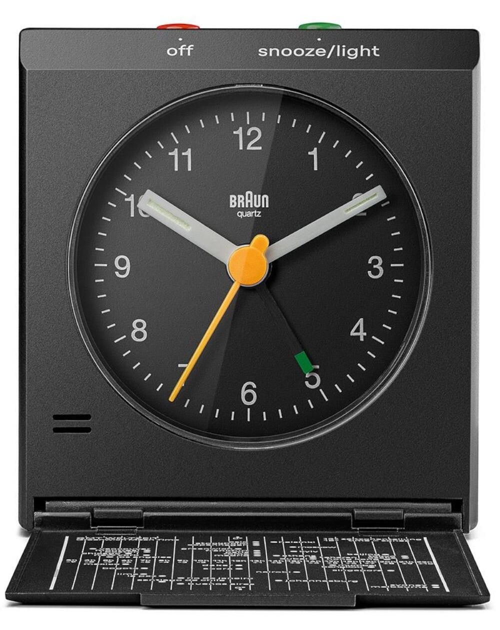 Braun BC05B Analoge Tafelklok Zwart Klassiek