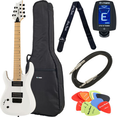 Harley Benton R-457MN LH WH Bundle Gloss White