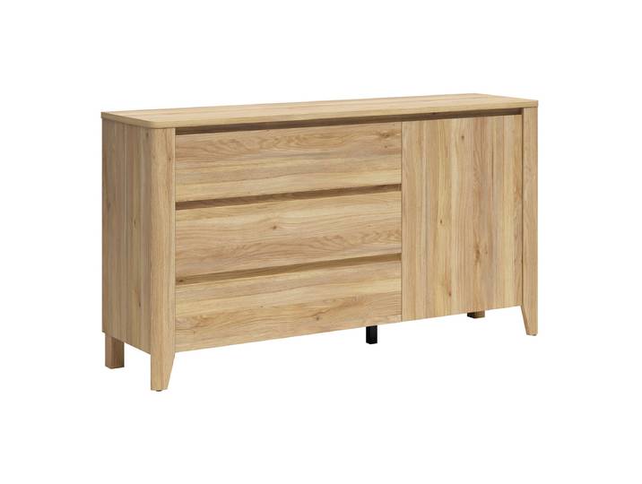 Commode 3 tiroirs 1 porte Samara Bois