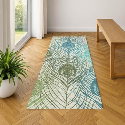 Addison Rugs Premium Washable Super Soft Peacock Feathers Mayfield Rug