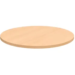 pemora Tischplatte Melaminharz -  Ø 80 cm - 25 mm stark, Dekor Buche natur