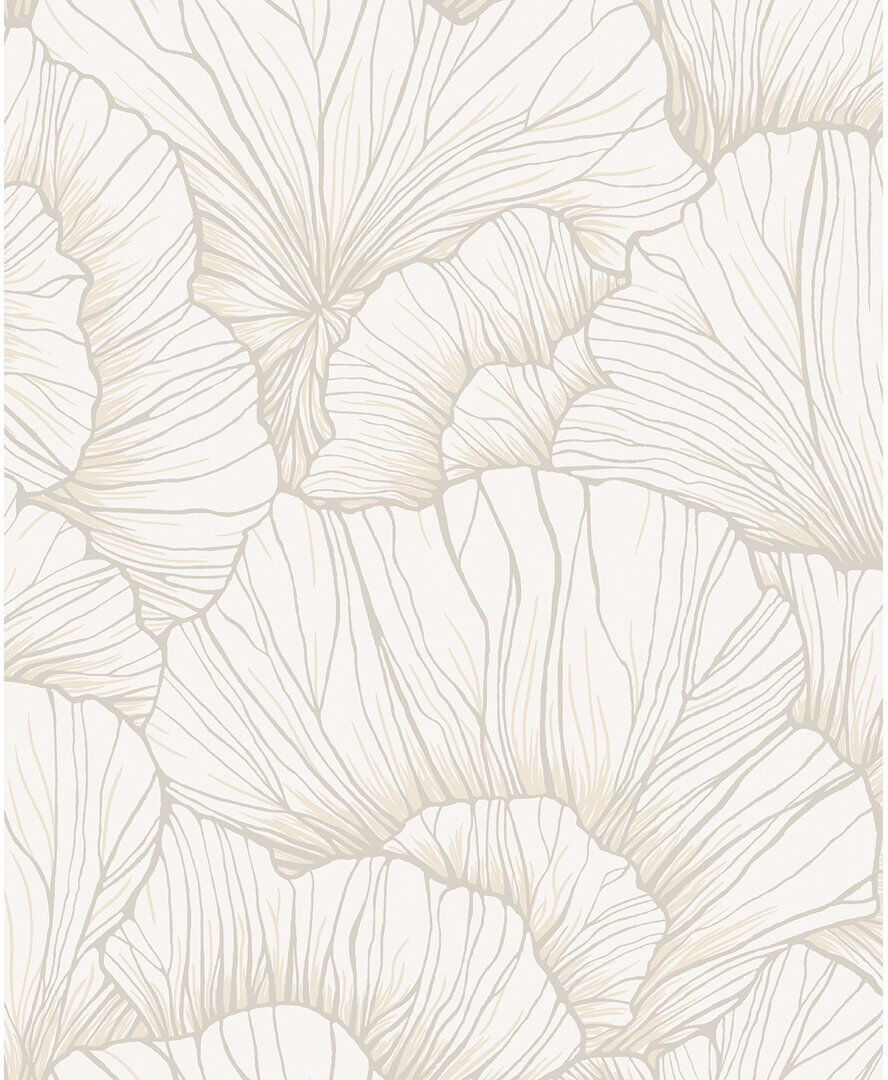 East Urban Home Frosted Linen Coral Way Peel And Stick Wallpaper Frosted Linen 548.64cm L