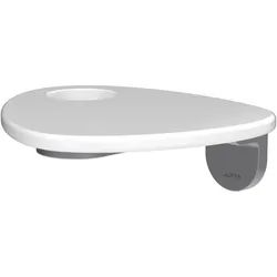LF Wandablage ADA Mit Loch, PVD Inox / Marmor weiß HF506790505000