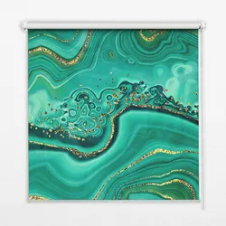INNENROLLO - Fensterrollo - Rollo - 150x180 cm - Grüner Marmor