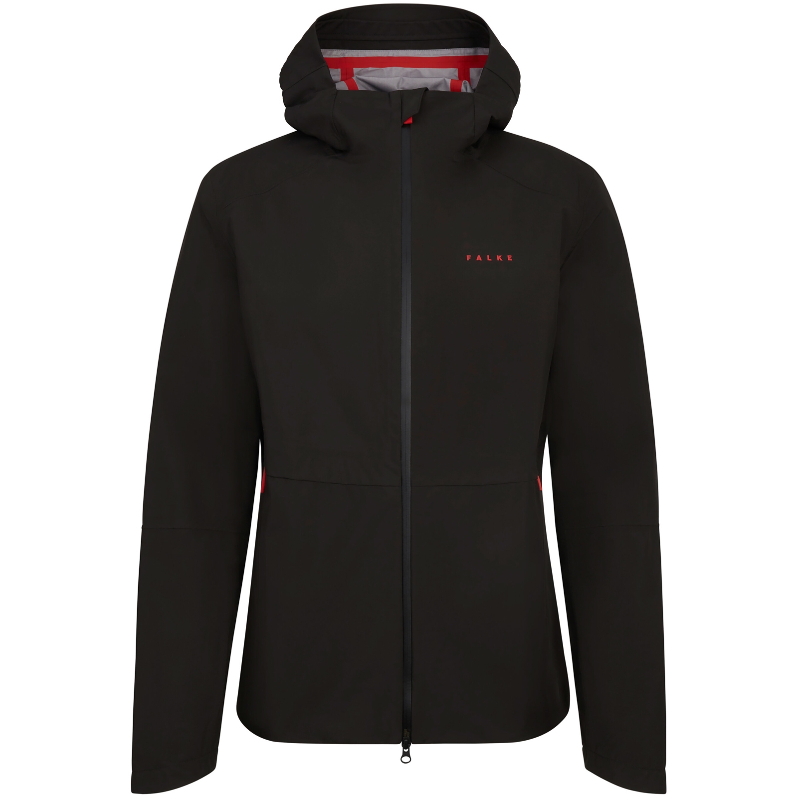 FALKE Trekkingjacke wind- und wasserdicht, atmungsaktives 3-Lagen-Material, 10.000 mm Wassersäule, Schwarz, Größe L