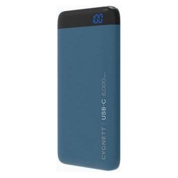 Cygnett ChargeUp Pro 6000 mAh 15W USB-C Powerbank - Teal (6000 mAh, 15 W, 22.20 Wh) (CY2222PBCHE)