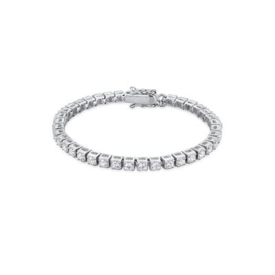 Armreif KUZZOI "Armband Tennisarmband Zirkonia Weiß 925 Sterling Silber" Gr. 230, silber, Armbänder, Herren, 230, Silber 925 (Sterlingsilber), Armreif