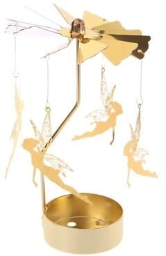 Uplift Picks Elegant Metal Rotating Tea Light Candle Holder For Christmas Weddings And Dinner Parties fairy