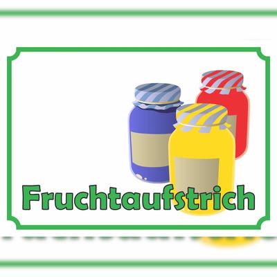 HB-Druck Fruchtaufstrich Marmelade Verkaufsschild Hofladen Verkaufsförderung A3 Rückseite selbstklebend