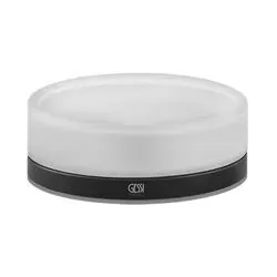 Gessi Emporio Seifenhalter, Standversion, Schale aus satiniertem Glas, 38827299, Farbe: Schwarz XL