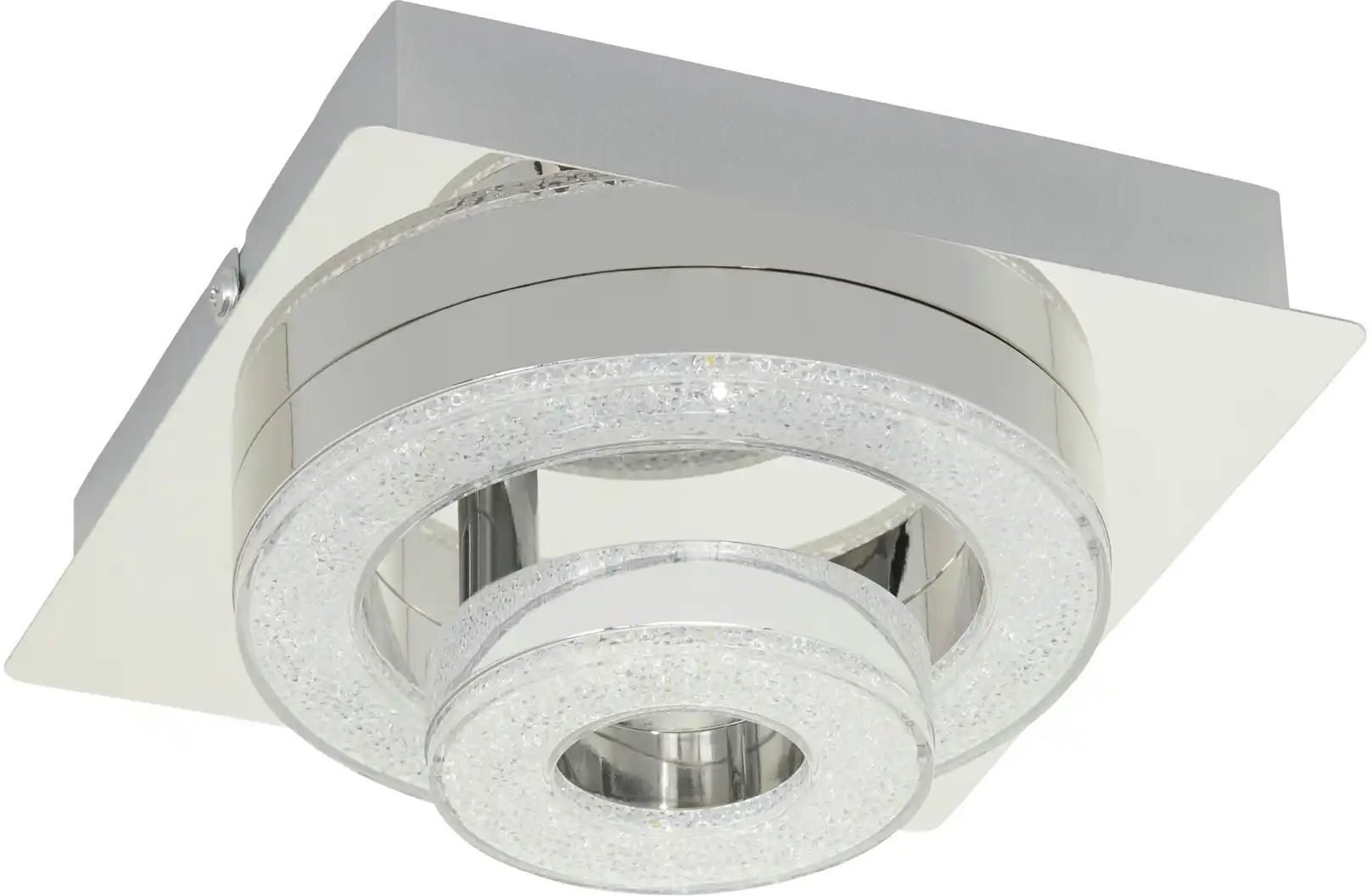 Paul Neuhaus LED-Deckenleuchte  2-flammig  Kristall-optik   ¦ silber ¦ Maße