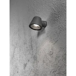 Konstsmide Außenwandleuchte TRIESTE, GU10 max. 35W, Schwarz, Aluminium / Acrylglas klar KON-7523-370