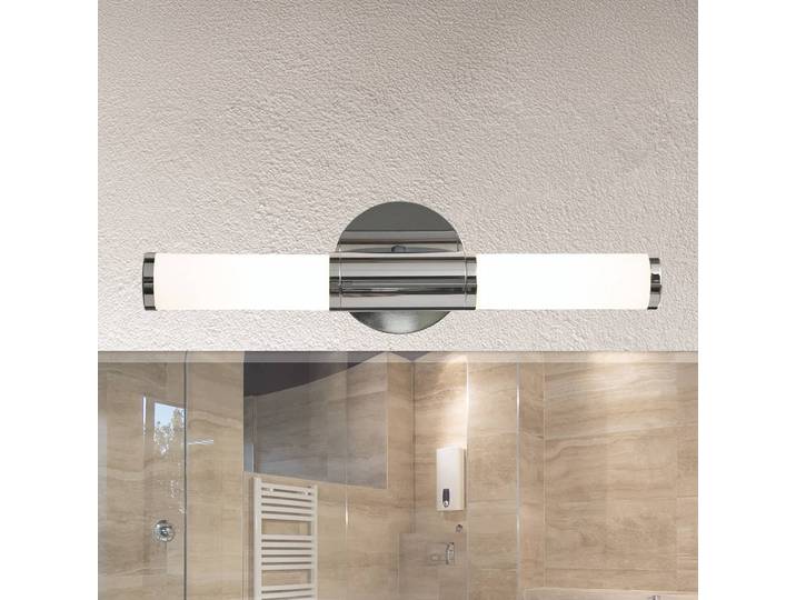 EGLO Wandlampe PALMO, dimmbar, chrom / silber, für Badezimmer, Metall, Modern, Wandleuchte, Wandlampe Bad