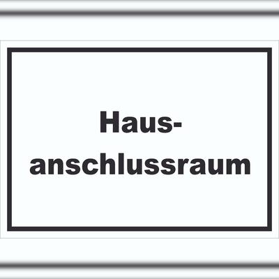 HB-Druck Hausanschlussraum Schild mit Text HAR waagerecht A5 (148x210mm)