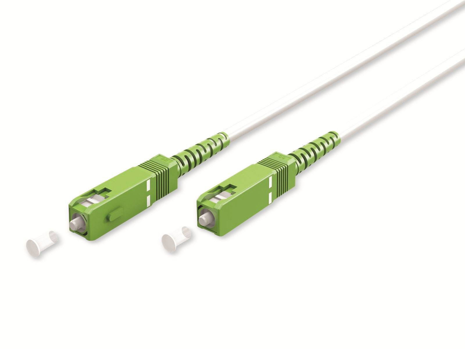 Goobay 59605 Glasvezelkabel FTTH single-mode OS2 wit simplex 25 meter SC-APC (8°) LSZH
