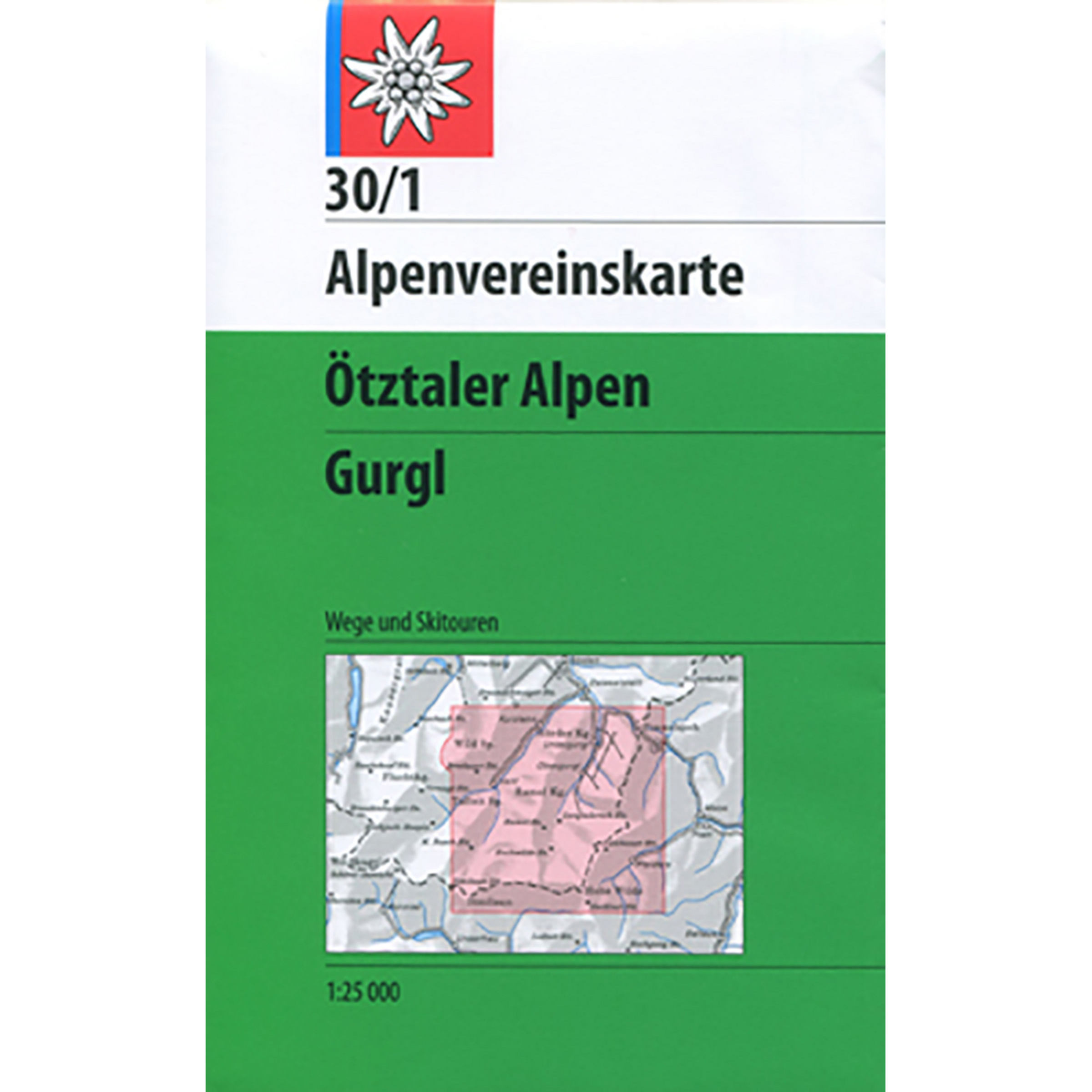 DAV AV-Karte 30/1 Ötztaler Alpen Gurgl Topografische Karten