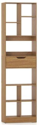 "1/2 PCS 71""7-Tier Wooden Bookcase w/10 Open Cubes for Home & Office"