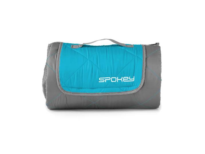 Picknickdecke SPOKEY Canyon 140 x 2 , blau (blau, grau), B:200cm L:800cm, Polyester, Wohndecken, Picknickdecke