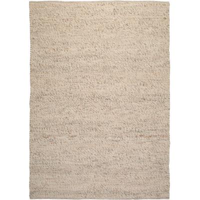 Wollteppich KAYOOM "Kvell 875", beige (elfenbein), B:200cm H:13mm L:290cm, Wolle, Teppiche, Kurzflor, Handgewebt, Modernes Muster, Uni, Wolle