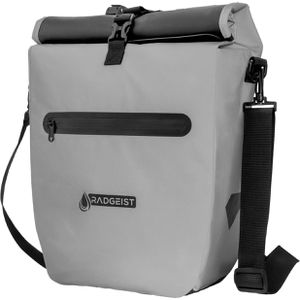 Radgeist Gepäckträgertasche PRF-20-76, grau, 20 Liter, Umhängetasche, wasserdicht, reflektierend