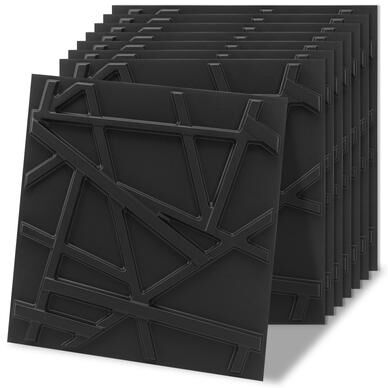 Art3d PVC Ceiling & Wall Decorative Panels (Black / White) 11.8“ x 11.8”