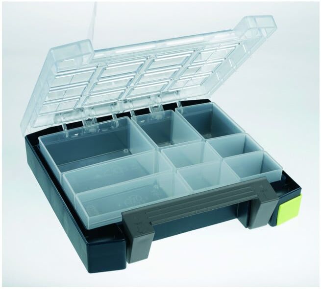 Mallette de rangement Raaco boxxser l.241xP225xH55mm 9 comp. avec grille profilée (138277)