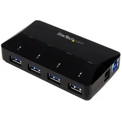 StarTech 4-Port USB 3.0 Hub (USB-B, 4 Ports), Dockingstation + USB Hub, Schwarz