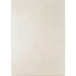 KURZFLORTEPPICH Waschbar ISAR, einfarbig, Creme, Ø 120 cm