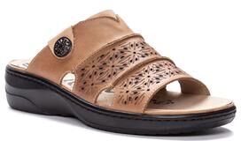 Wide Width Women's Gertie Sandals by Propet in Beige (Size 9 W)