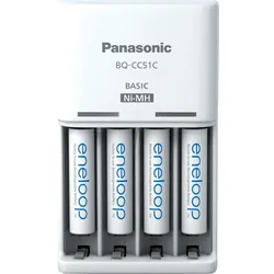 ENELOOP BQ-CC51D - Steckerladegerät, NiMh, inkl. 4x AAA (Micro) Akkus, weiß