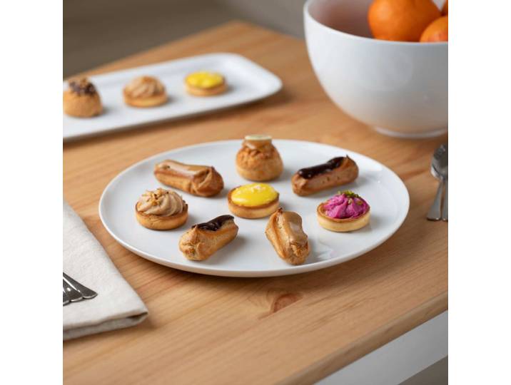Plat à tarte en porcelaine blanc