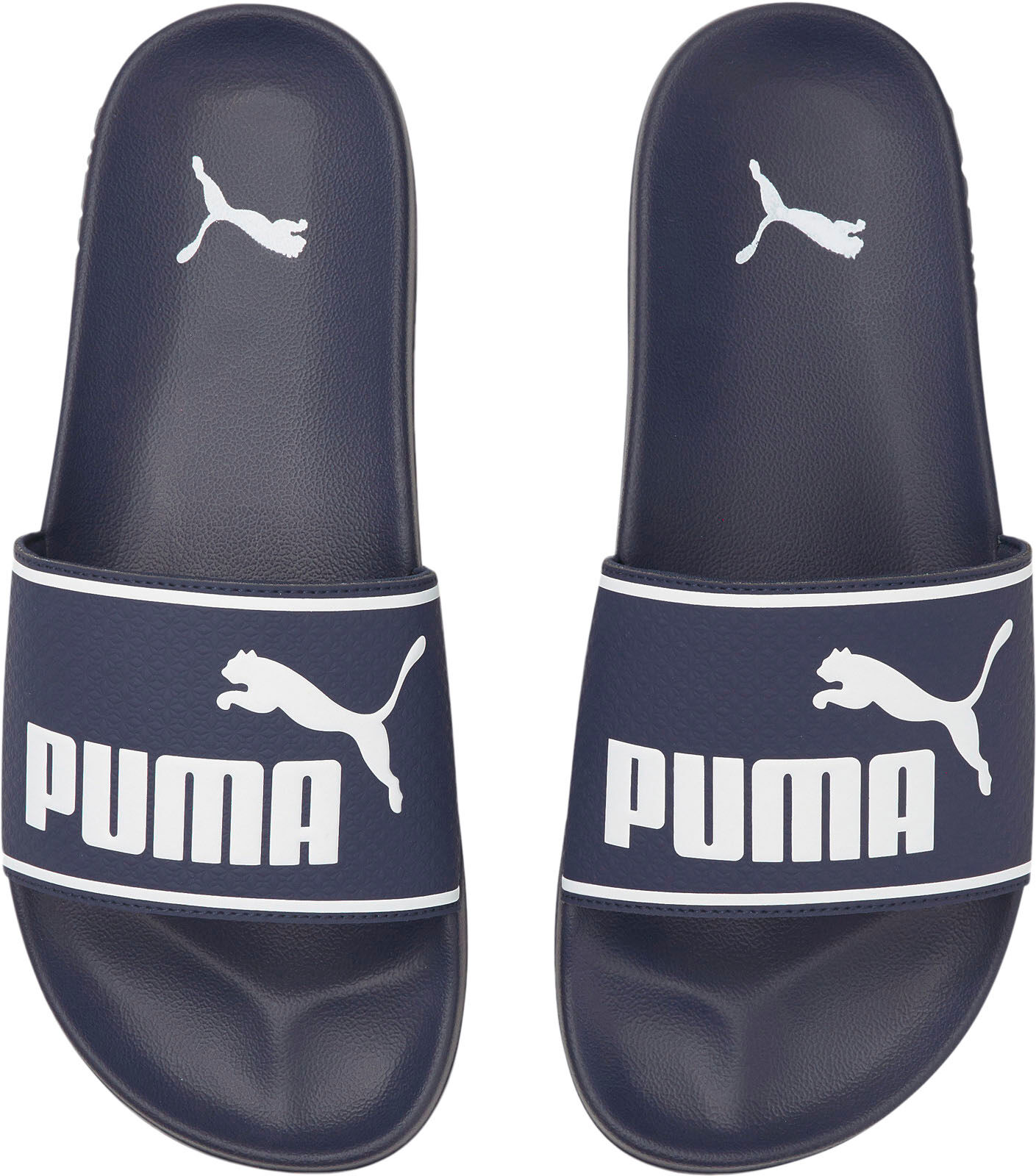 Badesandale PUMA "LEADCAT 20 BX" Gr. 40,5, blau (peacoat, puma weiß), Schuhe, Damen, 40,5, Textil, Synthetik, unifarben, Badesandale, gepolsterter Lederriemen, geformtes Fussbett peacoat, puma weiß 40,5, Textil