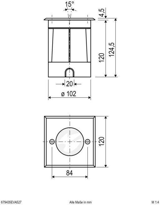 EVN Spot LED encastrable au sol 679435EVA527 IP67 orientable 2700K (679435EVA527)