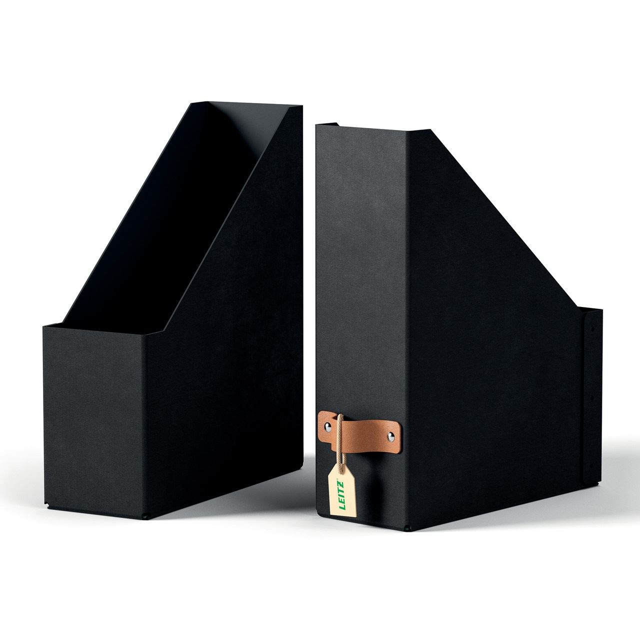 LEITZ 2 Stehsammler Puro 24710095 schwarz Karton, DIN A4