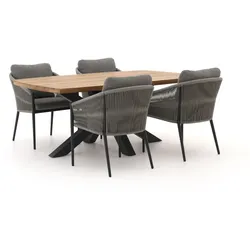 Bellagio Mineo/Induno dänisch oval 180 cm Gartenmöbel-Set 5-teilig