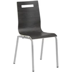 mayer Sitzmöbel Stapelstuhl »My Life« Gestell perlsilber braun, 46 cm