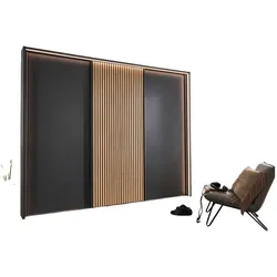 Wiemann Schwebetürenschrank Denver 280 x 217 cm Dekor Grau Graphit