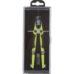 Ecobra Zirkel 428011 New Style, 2-teilig, Schnellverstellzirkel, grün, 2 Kniegelenke