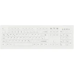Cherry AK-C8100F-FU1-W/GE Tastatur RF Wireless QWERTZ Deutsch Weiss (DE, Kabellos), Tastatur, Weiss