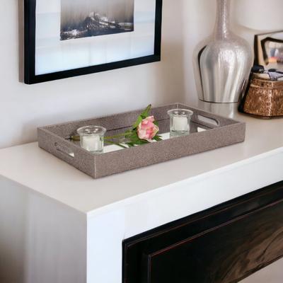 Cheungs Labai Gold Shagreen Mirrored Tray