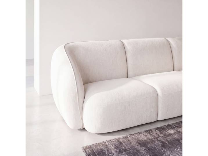 Accoudoir gauche pour canapé modulable beige - 92 cm
