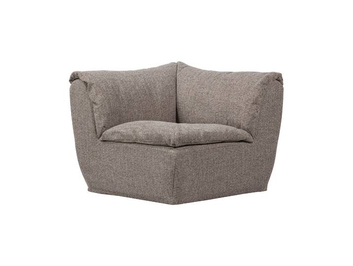 Élément d'angle 96x96 cm tissu Brun mélangé BAGGY
