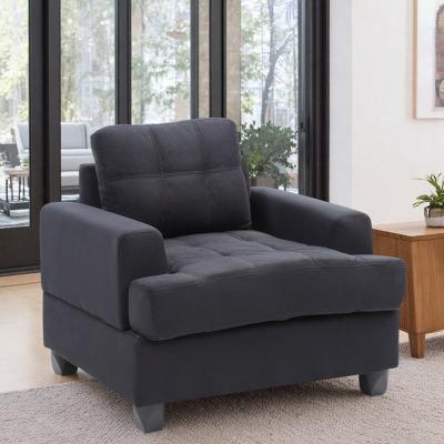 "38"" Accent Chair with Saddle Arms and Transitional Design and Compact Size"