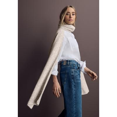 Schal STREET ONE, Damen, Gr. onesize, soft sand melange, Strick, Materialmix, unifarben, Modetücher Schal, Strickhandschuhe