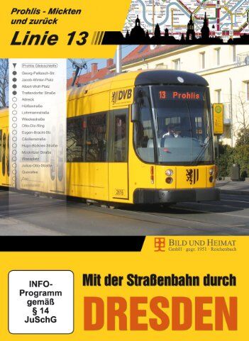 Bild & Heimat - Mit der Straßenbahn durch Dresden, Linie 13 - Preis vom 16.10.2026 11:41:07 h