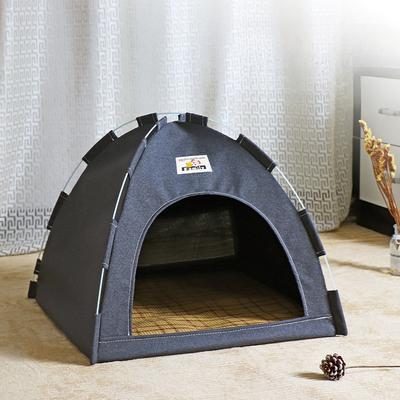 Fusion Finds Portable Foldable Pet House Breathable Cat Tent & Dog Bed For Indoor Outdoor All Season Comfort grey