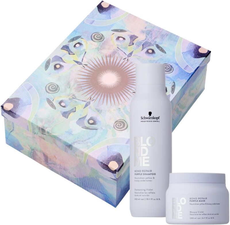 Schwarzkopf Professional Blondme Bond Repair Purple Set coffret cadeau pour cheveux blonds