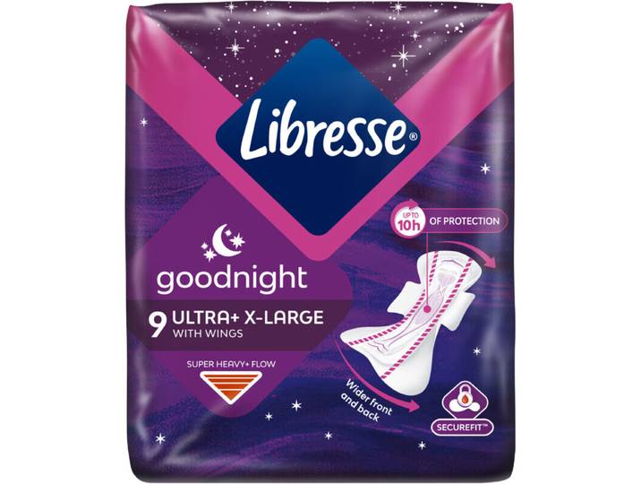 Libresse Goodnight Ultra vleugels extra groot - 9 stuks