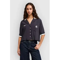 RVCA Dalas Bowling Hemd washed black Gr. L