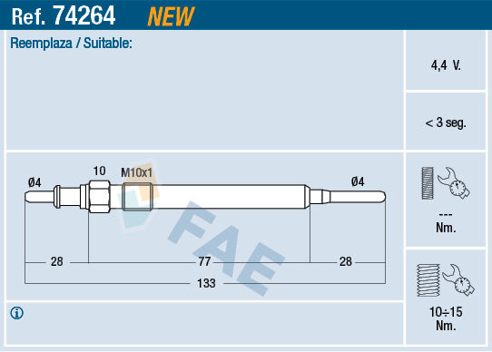 Fae Glühkerze 74264 Für Mini